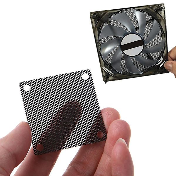 Leikattava tietokoneen pölysuodatinverkko musta PC-kotelon tuuletinjäähdytin pölysuoja