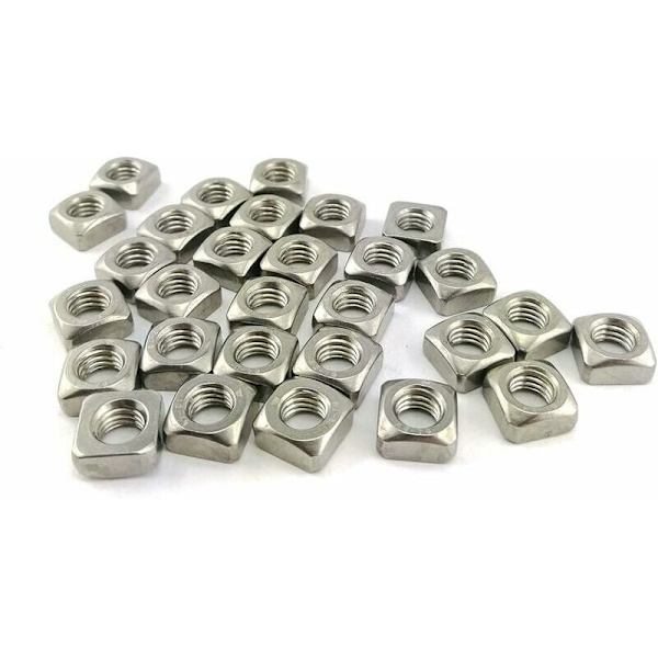 Firkantet møtrik DIN 557 rustfrit stål (M6) x50