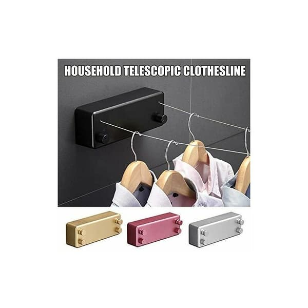 Retractable Clothesline Drying Rack Double Steel Wire