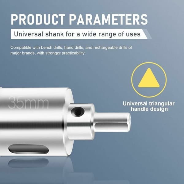 Diamant Hulbor 35 mm, Diamantbor med Central Guide Dril