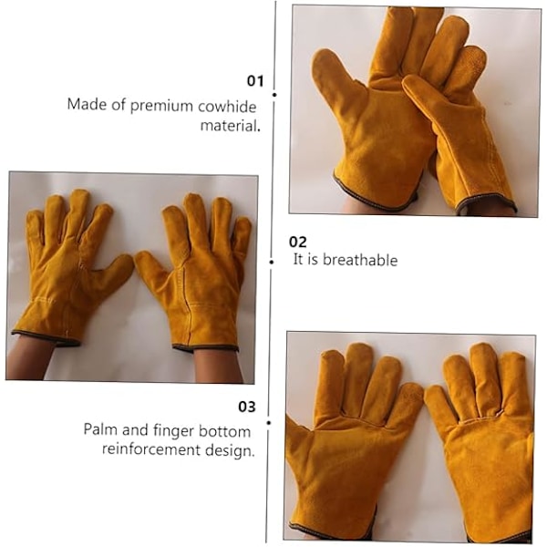 Isoleringshandsker Håndvarmere Opvarmede Brænder Svejsere Votter Tilbehør Resistente Orange, 1 Par