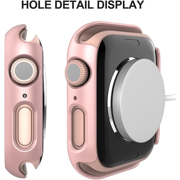 2 kpl näytönsuojakoteloa Apple Watch Series 9/8/7/6/5/4/Series SE/SE 2 41 mm:lle, karkaistu lasi, ultra