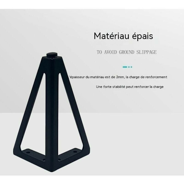 4 stk. 15 cm sorte metalmøbelben til udskiftning af fødder til møbler