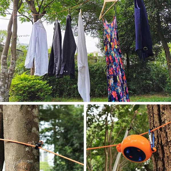 Utdragbar Klädstreck, 1 Stycken Resa Camping Torklinjer 8M