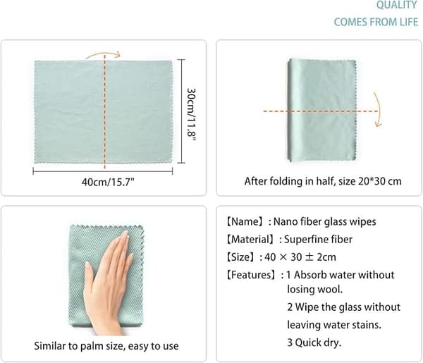 5-pack Multifunktionella Mikrofiber Rengöringsdukar för Badrum