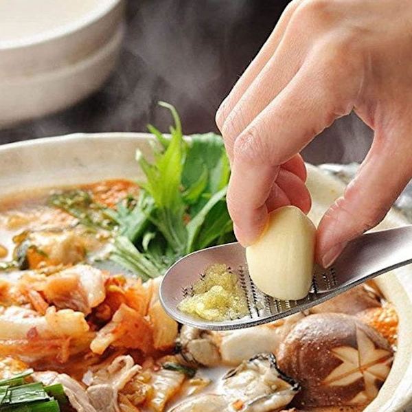 Ingefær Rivjern Skeform, Rustfrit Stål Wasabi Hvidløg