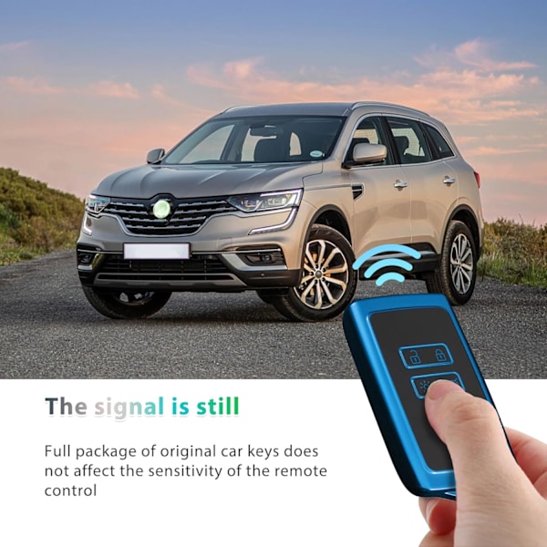 1 stk. ((Blå)) til Dacia Sandero 3/ Stepway 3 III/ Dacia Jogger 2021-2023 2024 Nøgleetui, Dacia Sandero Stepway 3 TPU