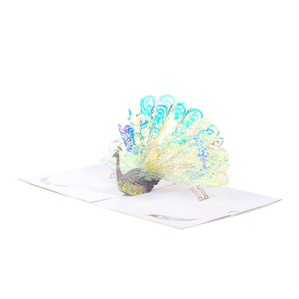 1 kpl luova riikinkukon paperiveikkaus Kiitospäivän 3D-tervehdys