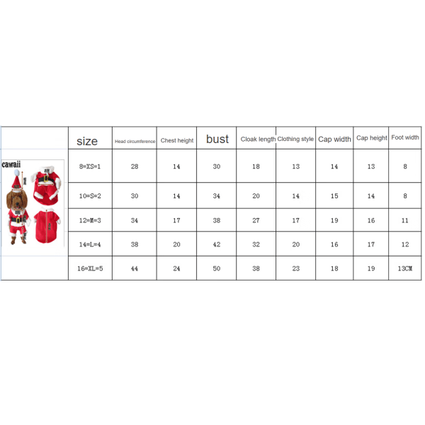 Lemmikkikoiran jouluvaatteet Joulupukki Koiranpuku Talvi Pentu