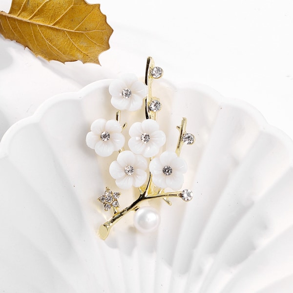 Temperament Fashion bodice med rhinestones i plommeblomst-design