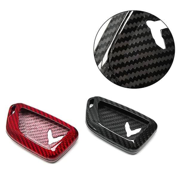 Kulfiber nøglecover til Chevrolet Corvette C8 2020 2021 (sort)