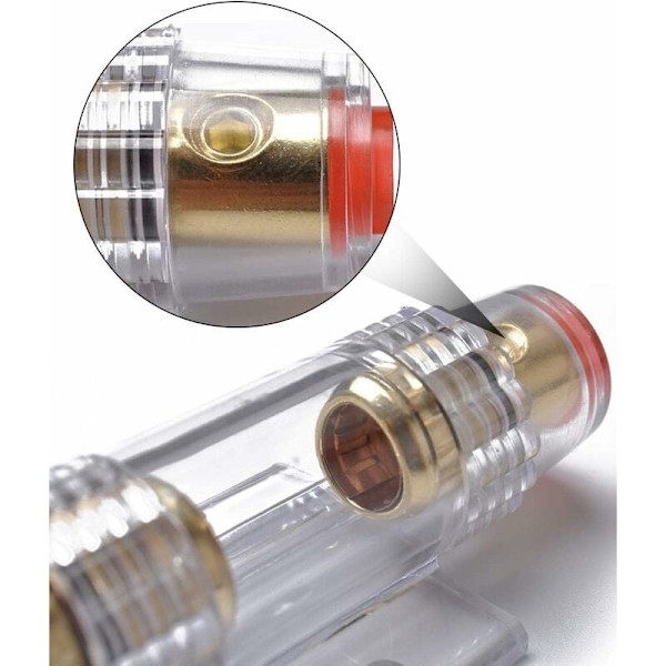 AGU Säkringshållare 4-8 AWG In-Line med En 100A AGU Säkring för Bilstereo/Larm/Förstärkare/Kompressorer