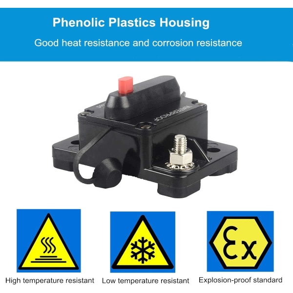 40A afbryder med manuel nulstilling 12V-36V DC vandtæt til