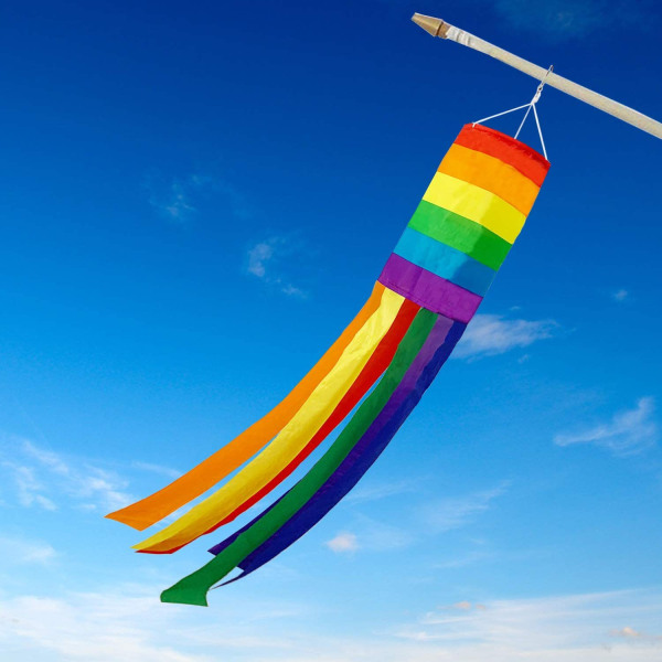1 stk regnbue vindsæk flag regnbue vindsæk taske udendørs gård