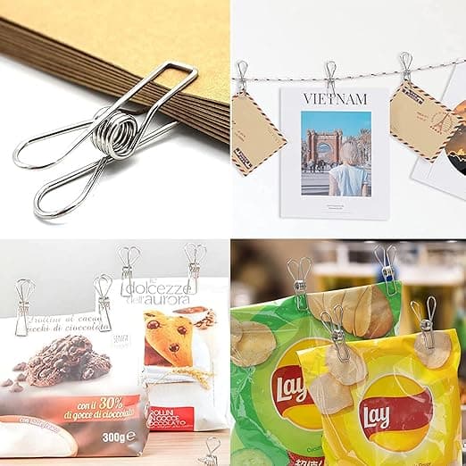 20 Rustfrie Tøjpinde til Tøjstativ, Fast Greb