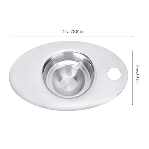 Eggseparator i rustfritt stål, gul-hvit separator