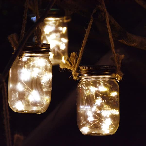 6 stk. Burlap Wire Hangers i rustfrit stål til Mason Jar,