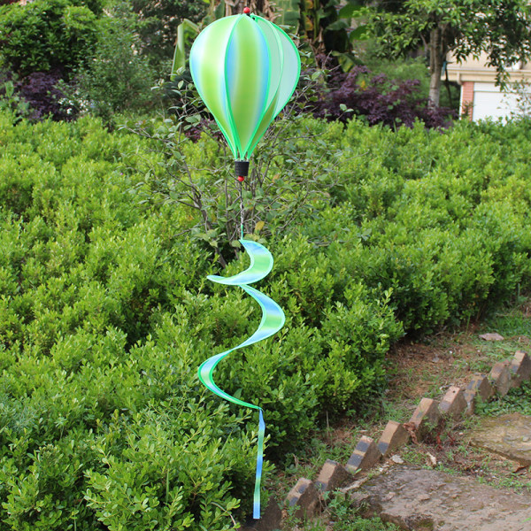 Luftballongväderkvarn, färgglad varmluftsballongväderkvarn,
