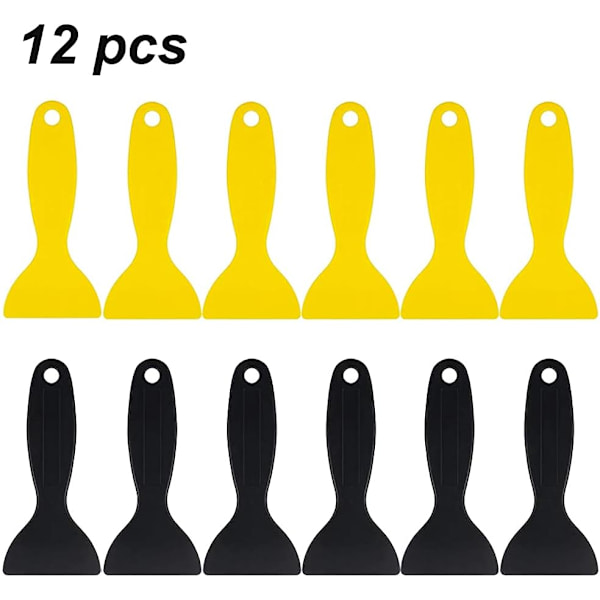 12 st Spatel för Beläggning Plastspatel Målarspatel 3D