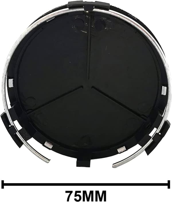 4 stk. Deksel for bilnav kompatibelt med 75MM ABS Auto Caps,