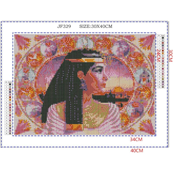 Firkantet Diamantmaleri efter Nummer Cleopatra DIY 5D Fuld Bor