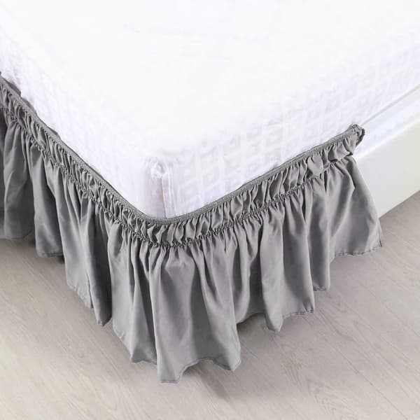 Børstet Polyester Sengeforhæng 150x203cm Tre Sider Stræk