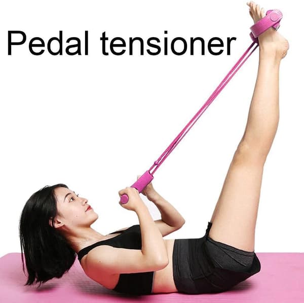 En pedaldækningsrem, fire rør elastisk pedal Sit-up reb