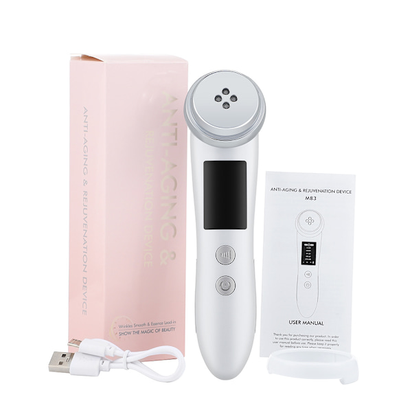 1 Styck Vit Microcurrent Introducer Bärbar Ansikte