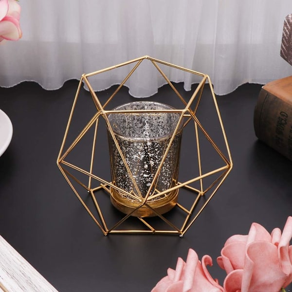 1-pack Guld Pentagonal Julkandlestav Modern