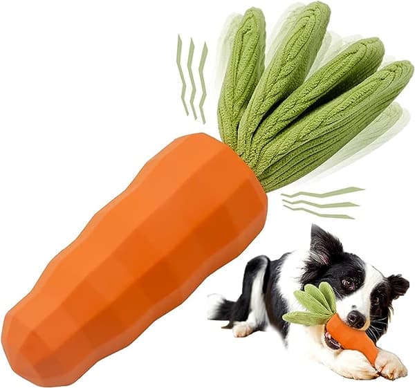 1 st Indestructible Gummi-Hundleksak med Kvitter för Liten Tråkighet