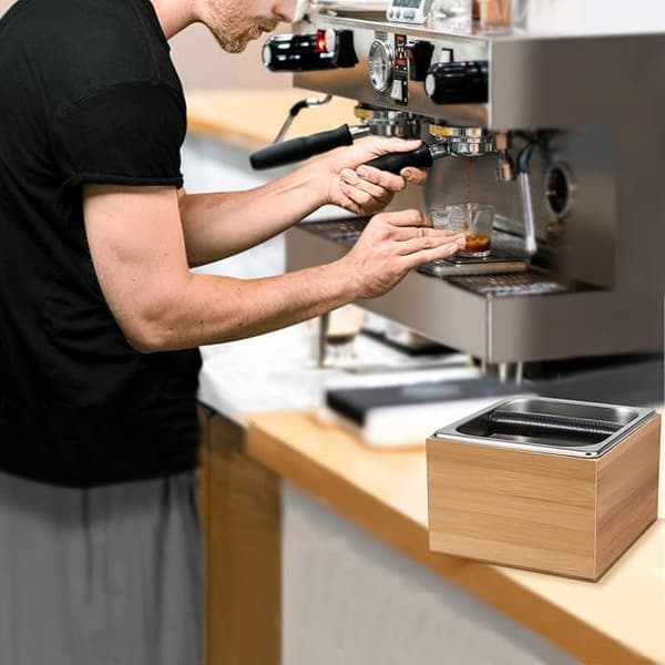 Kaffegrumsboks, kaffegrumsbeholder med silikone