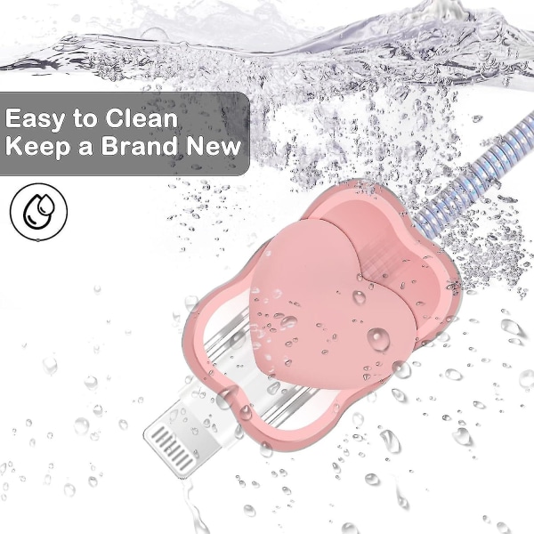 Kabelbeskytter for iPhone-lader med søtt 3D-hjertedesign, datalinjekabelbeskytter laderbeskytter