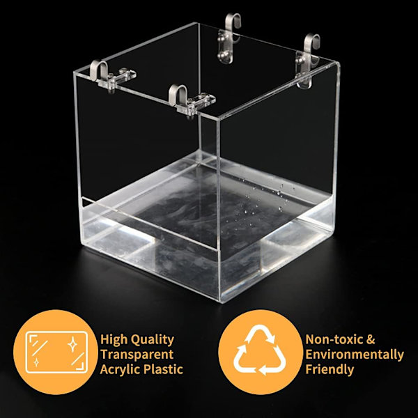 Fuglebad Henge Fuglebadskål Transparent Akryl Fugl