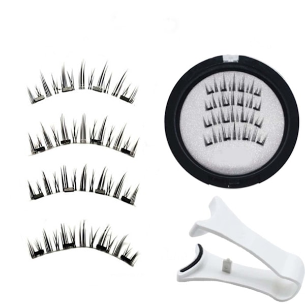 Reusable magnetic eyelashes with applicator