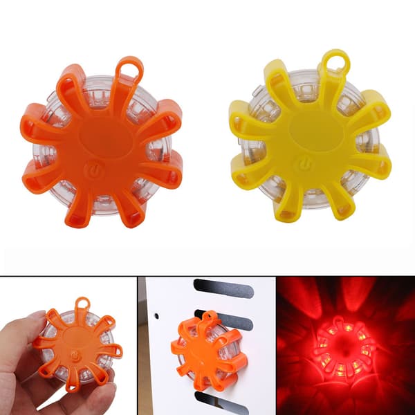 2 stk mini LED arbeidslys advarselslys med