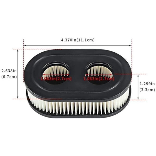 Egnet til Briggs and Stratton798452 593260 plæneklipperfilter e