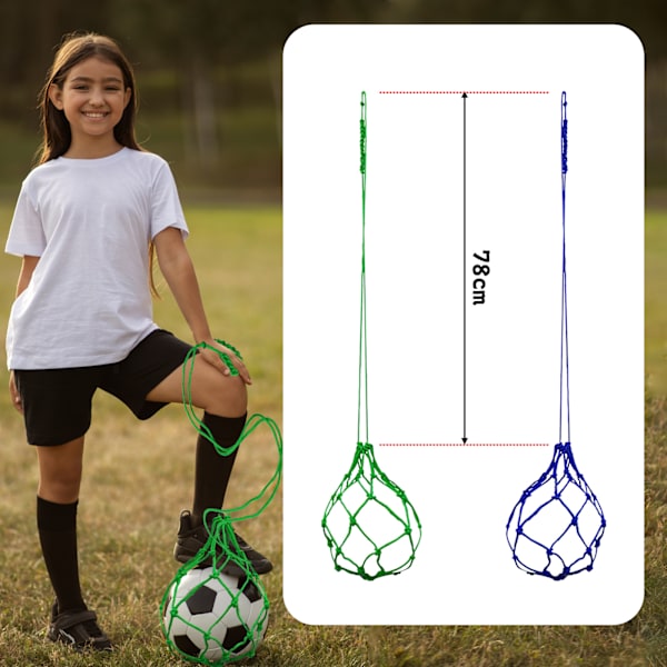 Fodboldsparktræner 2-pak med Bumping Mesh-taske, Nylon Mesh