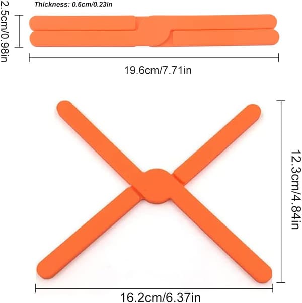 2 Stykker Kreative Silikon Isolationsmåtter Foldbare Pandermåtter Trivet