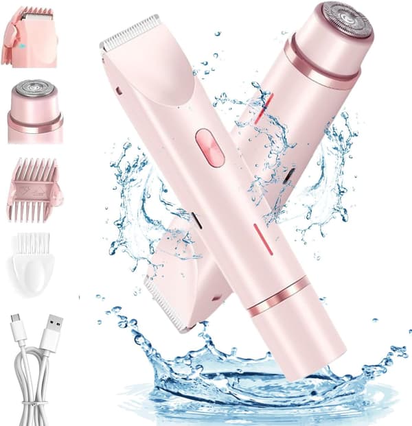 Dobbelthovedet barbermaskine til kvinder, pink