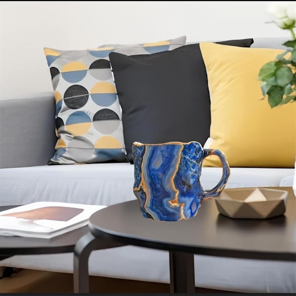 Mineral Krystall Kaffe Kanne, 2024 Ny Elegant Flerfarget Mineral Krystall Kanne, Mineral Kaffe Kanne med Kaffe Skje