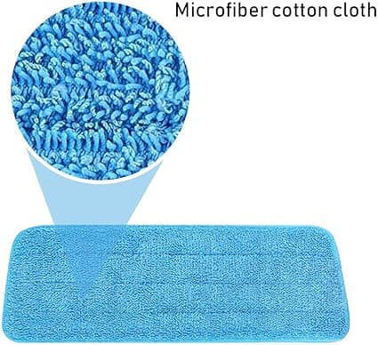 4-pak Blå Mikrofiber Mopp Hoder for Våte/Tørre Mopper