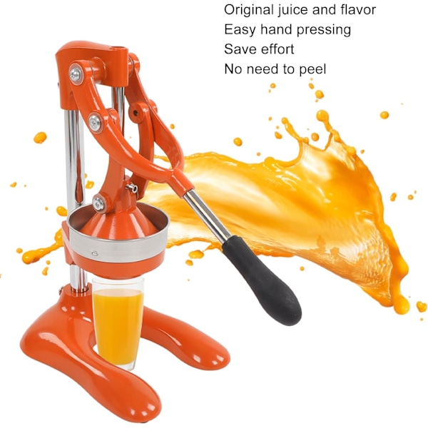 Manuel appelsinpresser, nem at bruge, appelsinpresser, rustfrit stål