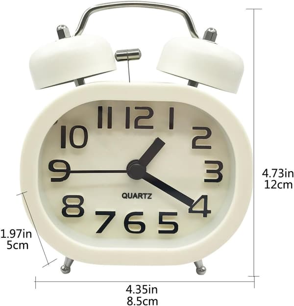 Retro Väckarklocka Analog Kvarts Väckarklocka Tyst Tickfri