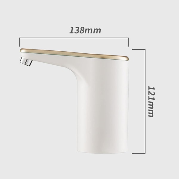1 stycke (Guld) USB-laddningsbar vattenflaskepumps, Vattenutdelare
