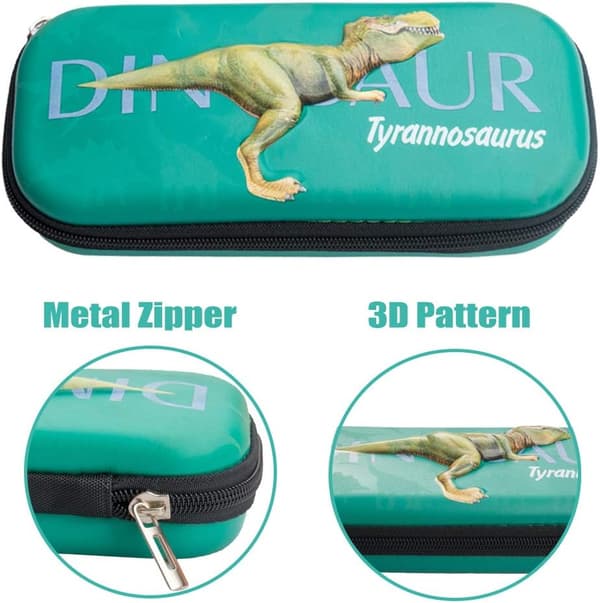 1 Stk Dinosaur Blyantsæske til Drenge 3D Natlys Cool