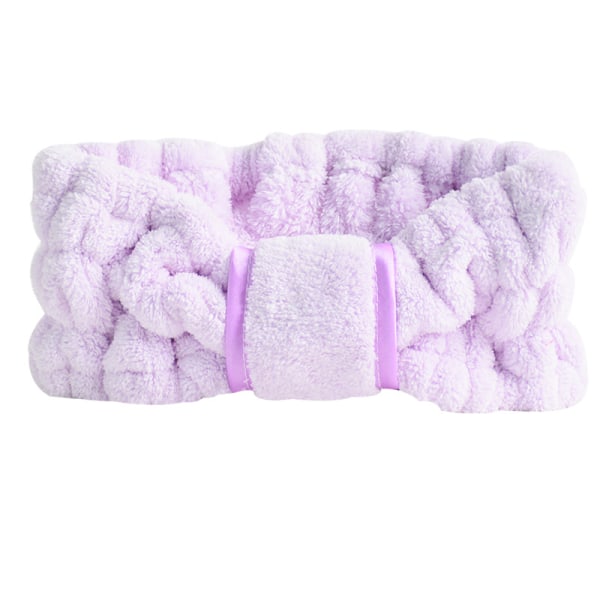 （Rosaröd/Lila）2-pack Mikrofiber Hudvård Spa Hårband Ansikte