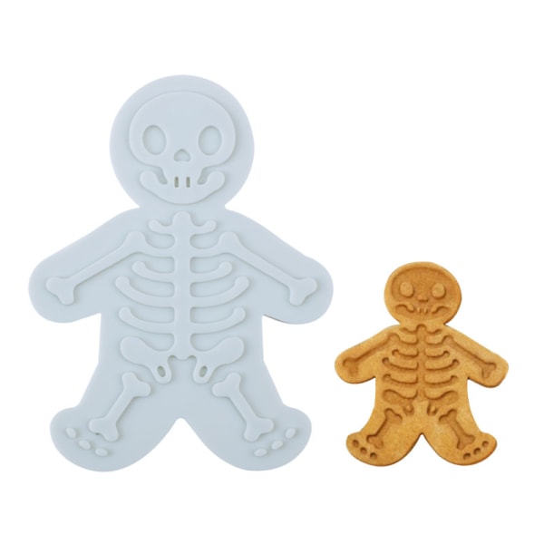 1 stk. Skelet Gingerbread Man Cookie Form Plast Stemplet