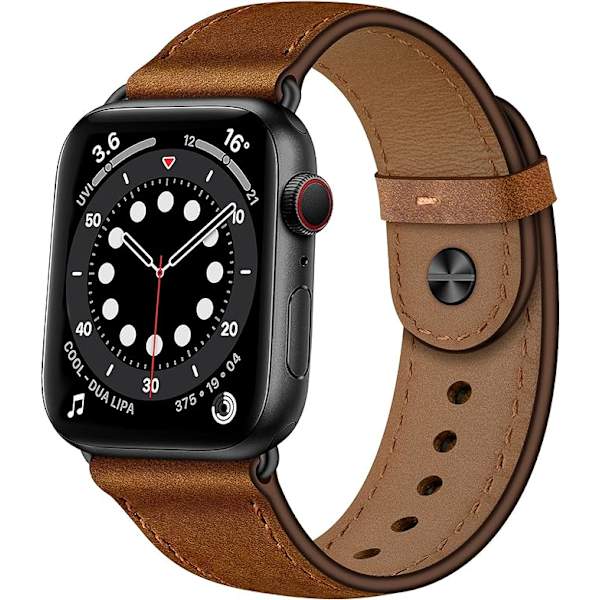 Kompatibel med Apple Watch-armband 41mm 40mm 38mm, äkta läder