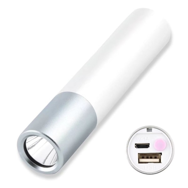 Liten stark ljus ficklampa, mini LED, aluminiumlegering USB 072f | Fyndiq