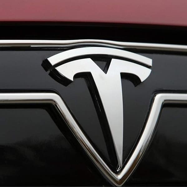 3D Metalliska Bilstickers och Dekaler Emblem Badge T Logotyp Tesla